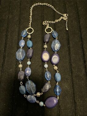 L👀K 3 for $10 Blue Multi-Bead Women's Necklace